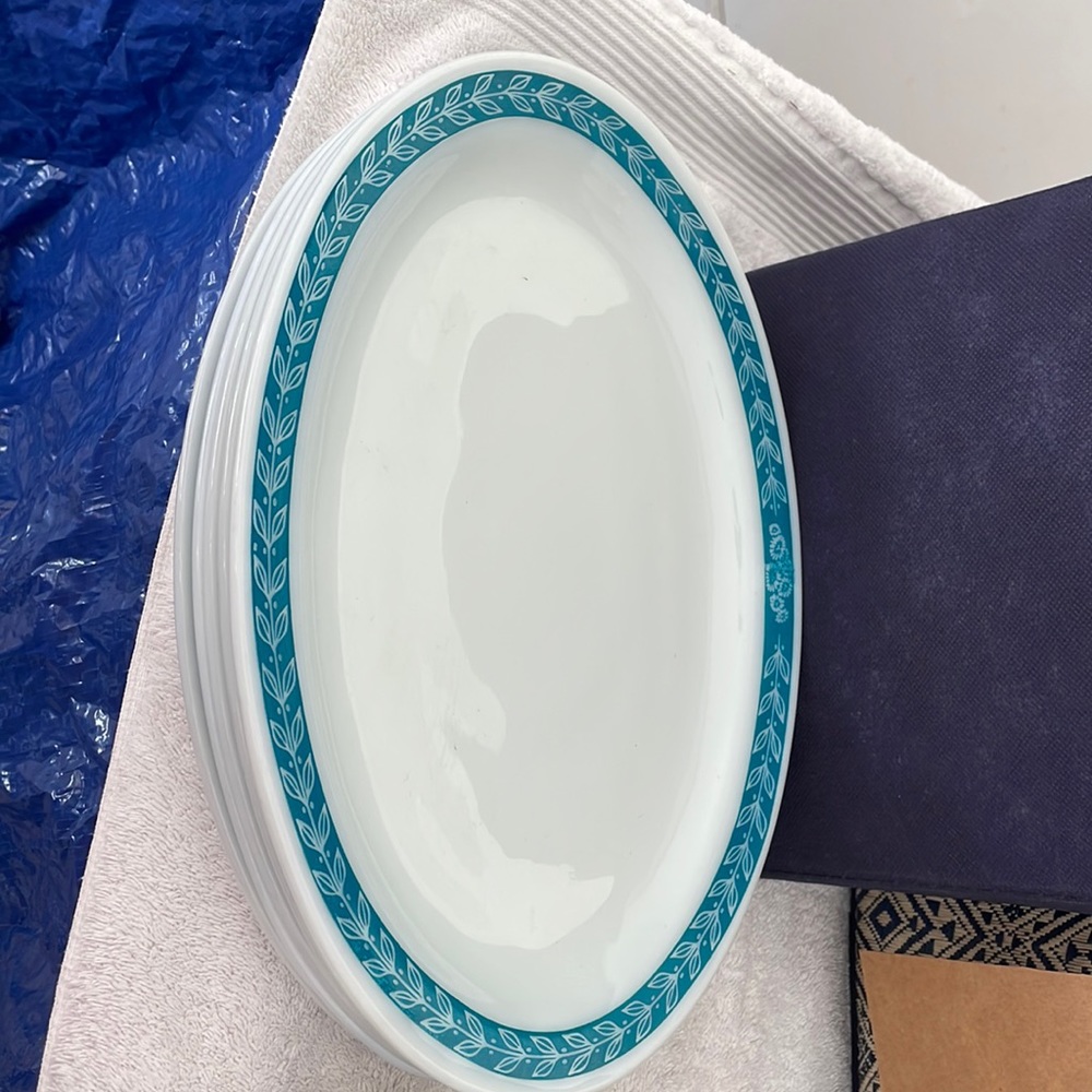 Vintage Anchor Hocking /Pyrex Turquoise Platter
